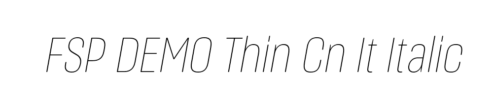 FSP DEMO Thin Cn It Italic