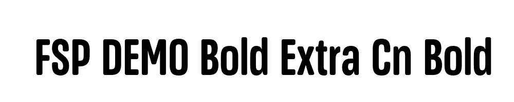 FSP DEMO Bold Extra Cn Bold