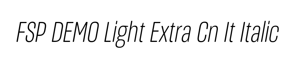 FSP DEMO Light Extra Cn It Italic