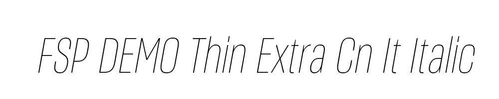 FSP DEMO Thin Extra Cn It Italic