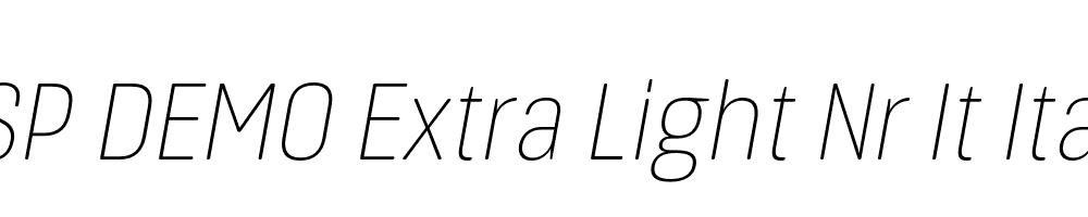 FSP DEMO Extra Light Nr It Italic