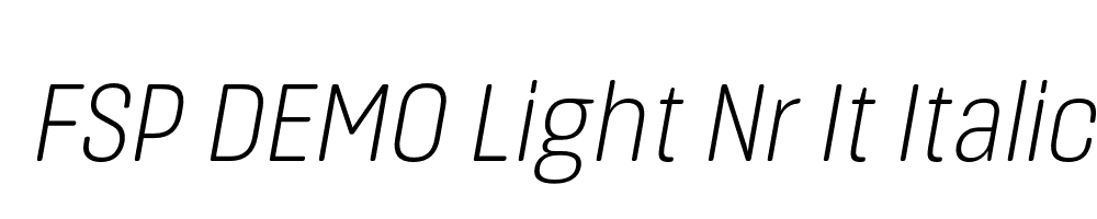 FSP DEMO Light Nr It Italic