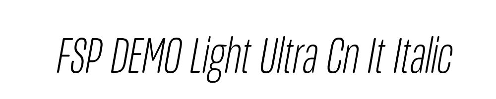 FSP DEMO Light Ultra Cn It Italic