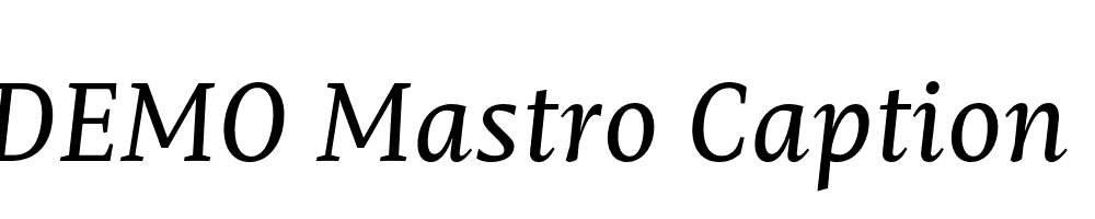 FSP DEMO Mastro Caption Italic