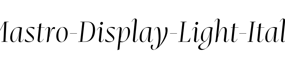 Mastro-Display-Light-Italic