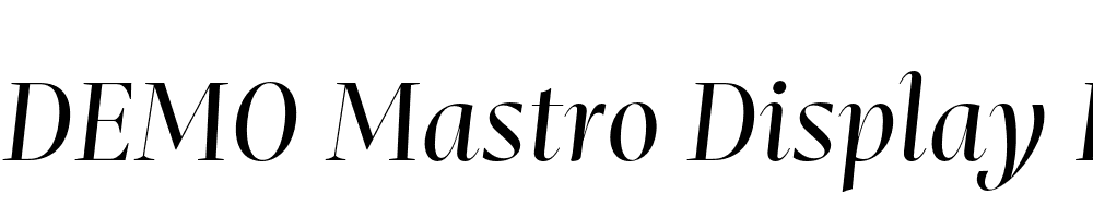 FSP DEMO Mastro Display Italic