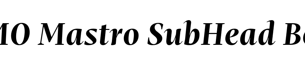 FSP DEMO Mastro SubHead Bold Italic