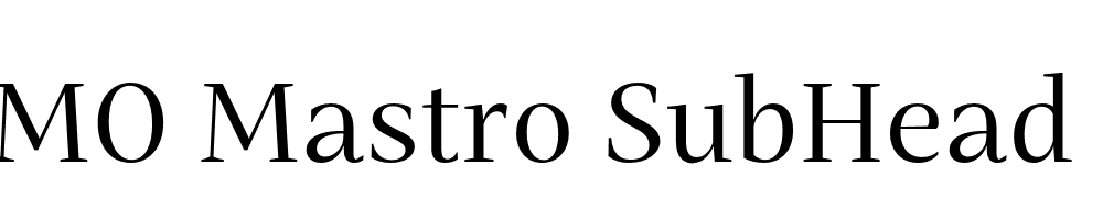 FSP DEMO Mastro SubHead Regular