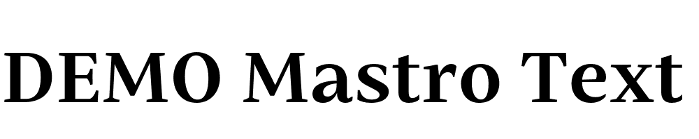 FSP DEMO Mastro Text Bold