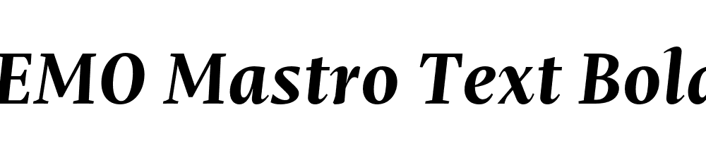 FSP DEMO Mastro Text Bold Italic