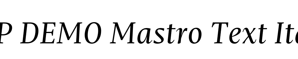 FSP DEMO Mastro Text Italic