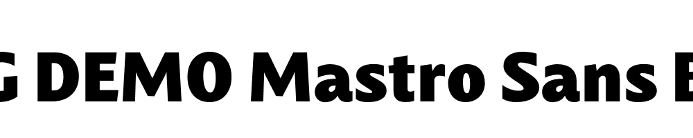  DEMO Mastro Sans Black Regular