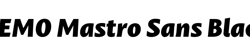  DEMO Mastro Sans Black Italic Regular