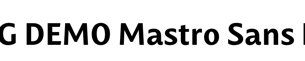  DEMO Mastro Sans Bold Regular