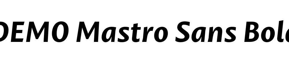  DEMO Mastro Sans Bold Italic Regular