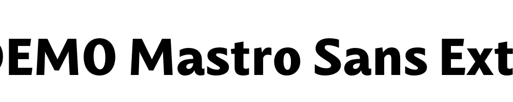  DEMO Mastro Sans Extra Bold Regular