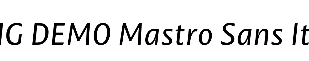  DEMO Mastro Sans Italic Regular