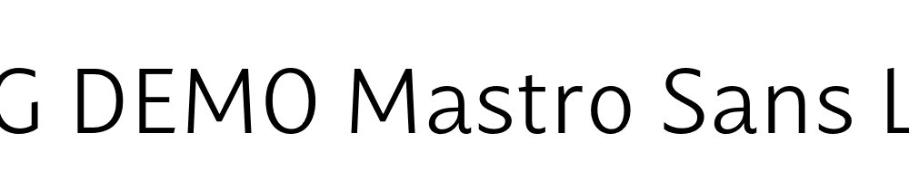  DEMO Mastro Sans Light Regular