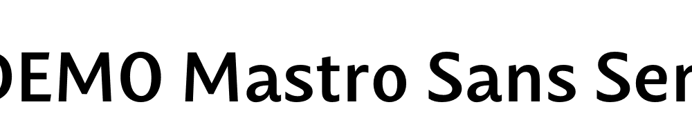  DEMO Mastro Sans Semi Bold Regular