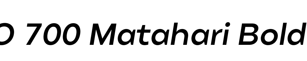 FSP DEMO 700 Matahari Bold Bold Italic