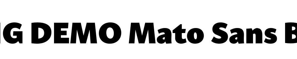  DEMO Mato Sans Black Regular