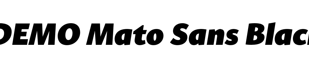  DEMO Mato Sans Black Italic Regular