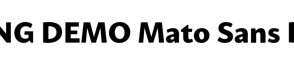  DEMO Mato Sans Bold Regular