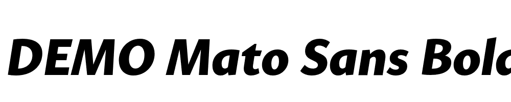  DEMO Mato Sans Bold Italic Regular