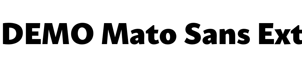  DEMO Mato Sans ExtraBold Regular