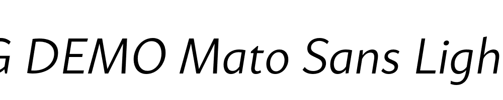  DEMO Mato Sans Light Italic Regular