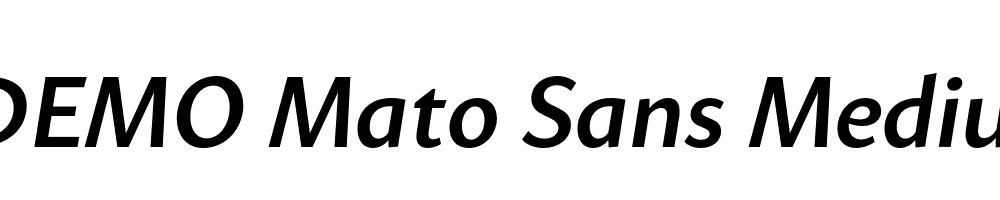  DEMO Mato Sans Medium Italic Regular