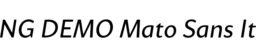  DEMO Mato Sans Italic Regular