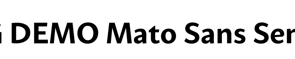  DEMO Mato Sans SemiBold Regular