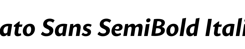  DEMO Mato Sans SemiBold Italic Regular