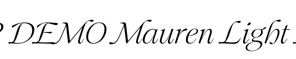 FSP DEMO Mauren Light Italic