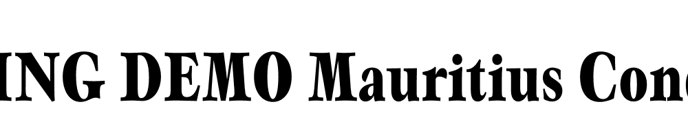  DEMO Mauritius Condensed Bold