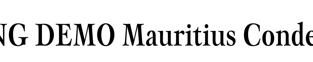  DEMO Mauritius Condensed Regular