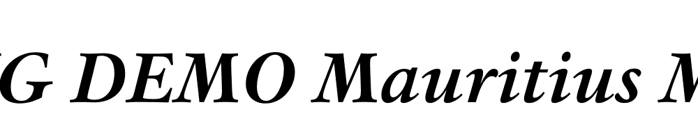  DEMO Mauritius Medium Italic