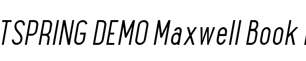  DEMO Maxwell Book Italic