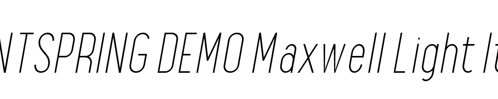  DEMO Maxwell Light Italic