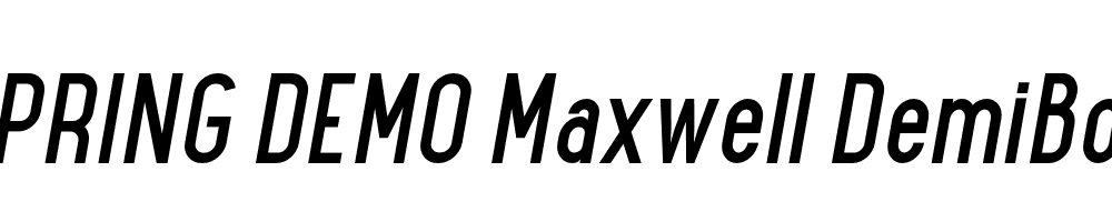  DEMO Maxwell DemiBold Italic