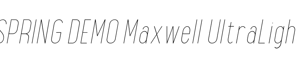  DEMO Maxwell UltraLight Italic