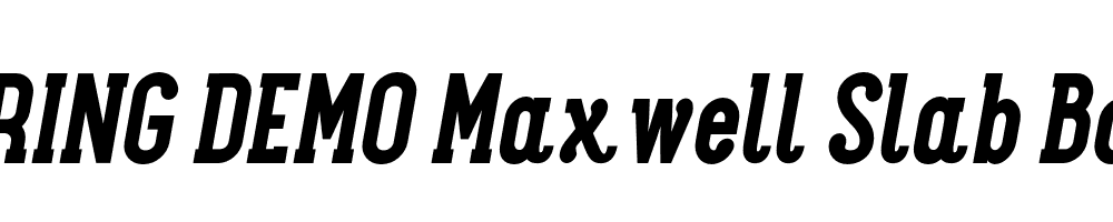  DEMO Maxwell Slab Bold Italic