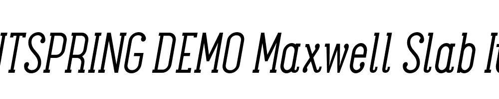  DEMO Maxwell Slab Italic