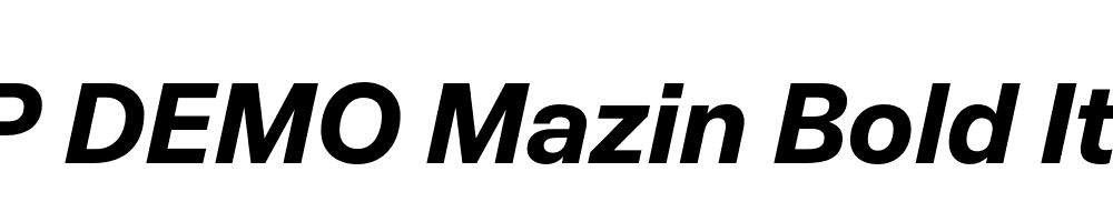 FSP DEMO Mazin Bold Italic