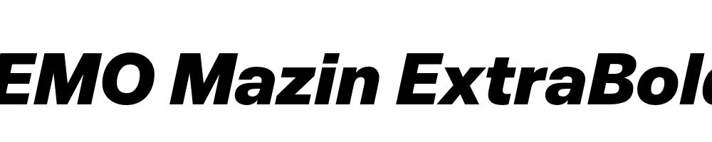 FSP DEMO Mazin ExtraBold Italic