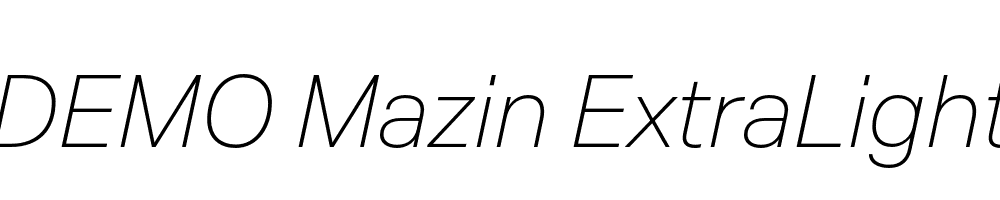 FSP DEMO Mazin ExtraLight Italic