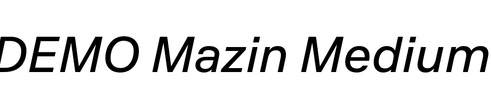 FSP DEMO Mazin Medium Italic