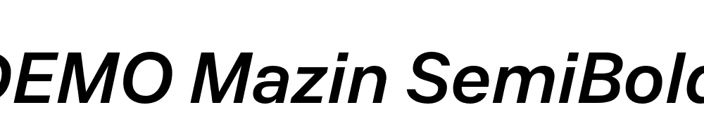 FSP DEMO Mazin SemiBold Italic