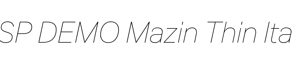 FSP DEMO Mazin Thin Italic